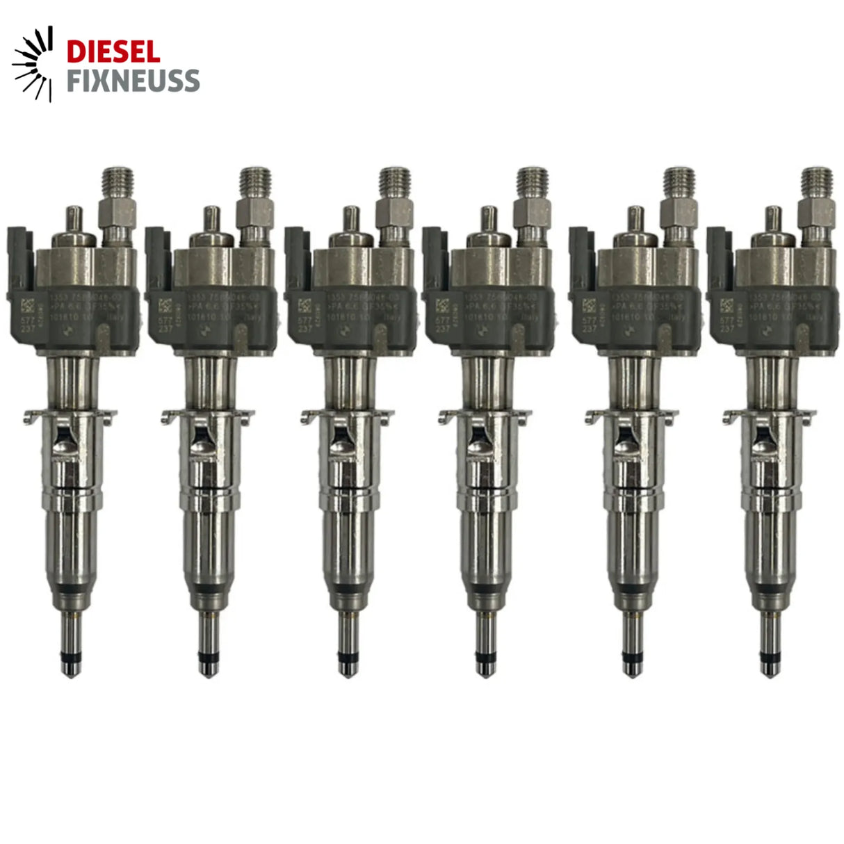 6x Fuel Injector BMW 1/3/5 Series | Part No: 13537589048-03/13537565138 Benzin | Compatible with N45/N43/N53 Engines | Includes Copper Ring, O-Ring, Test Report | 1-Year Unlimited Mileage Warranty