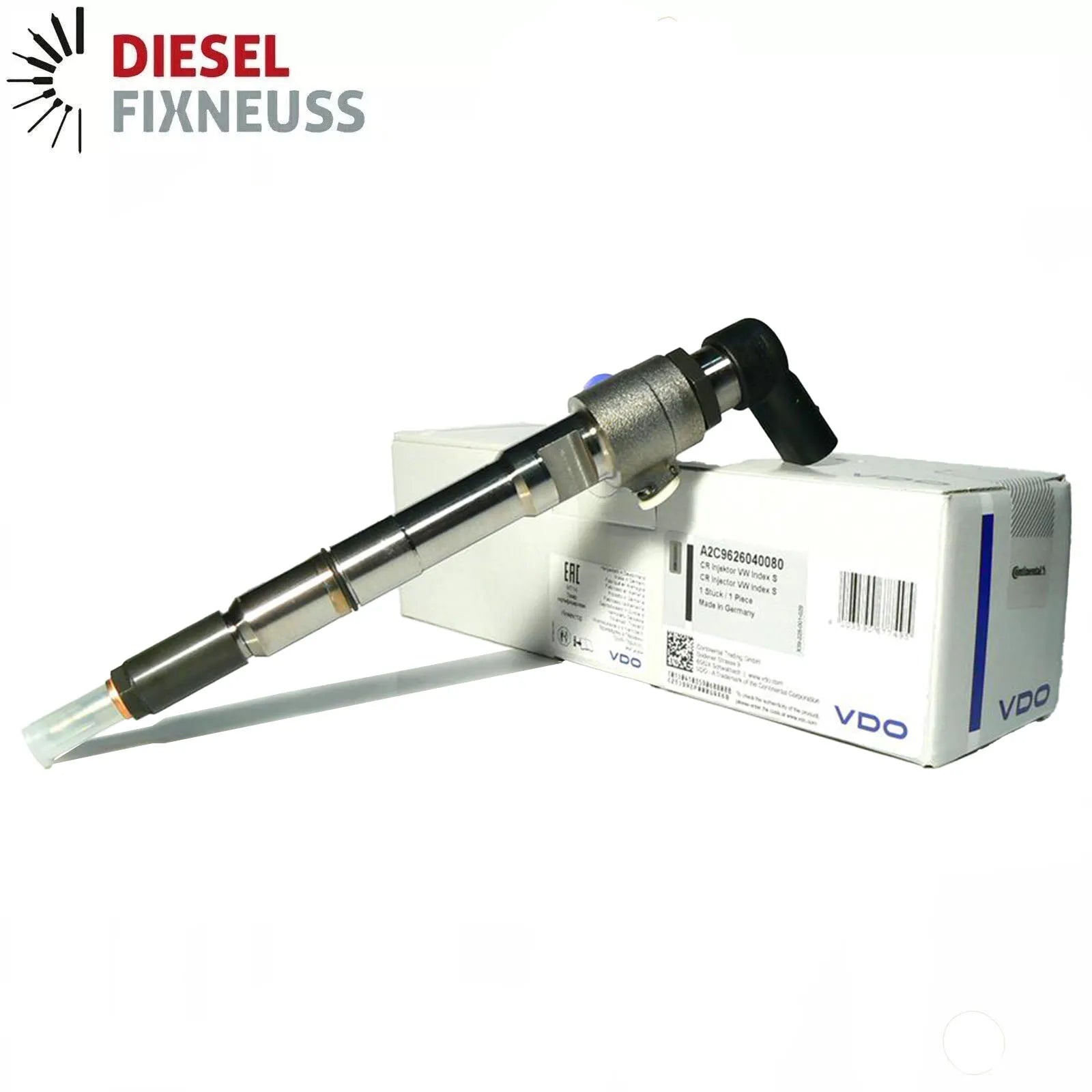 Neuer original VDO 1.6 TDI Injektor (03L130277B, A2C59513554), passend für Audi A1, A3, Seat Ibiza, Leon, Skoda Fabia, VW Golf, Passat.