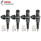 4x 0414720312 Pump nozzle unit Audi VW Seat Skoda 2.0 TDI 038130073BQ