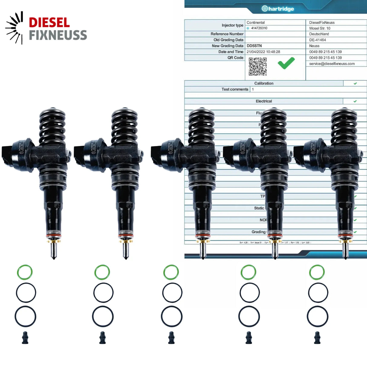 5x Einspritzdüse Bosch Injektor Pumpedüse 0414720310 VW T5 2.5TDI