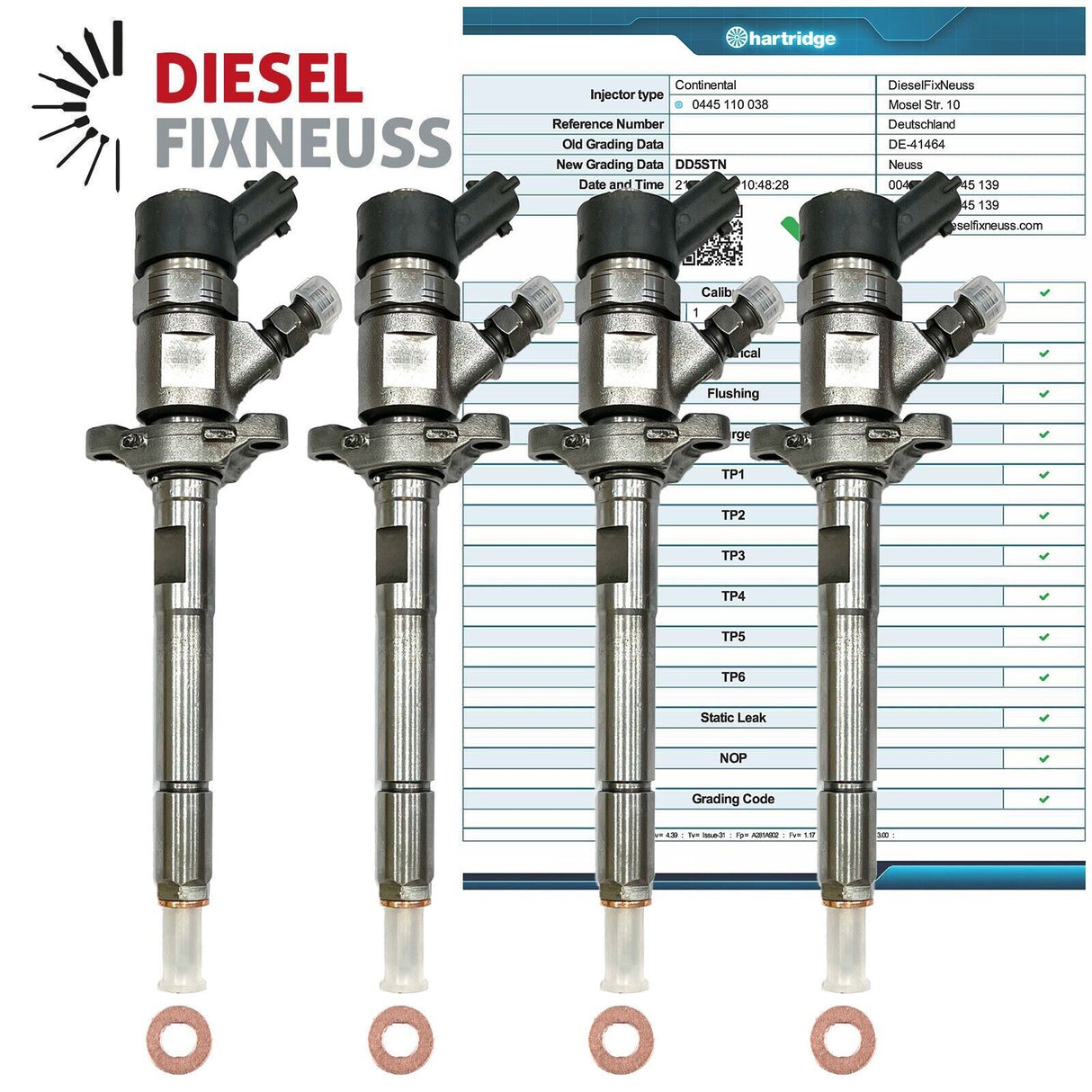 4x Einspritzdüse Injektor Injector Renault Espace 2.2 dCi 0445110038 8200010074