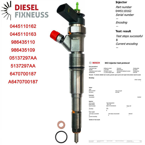 Fuel Injector Mercedes-Benz BOSCH 0445110163 Refurbished