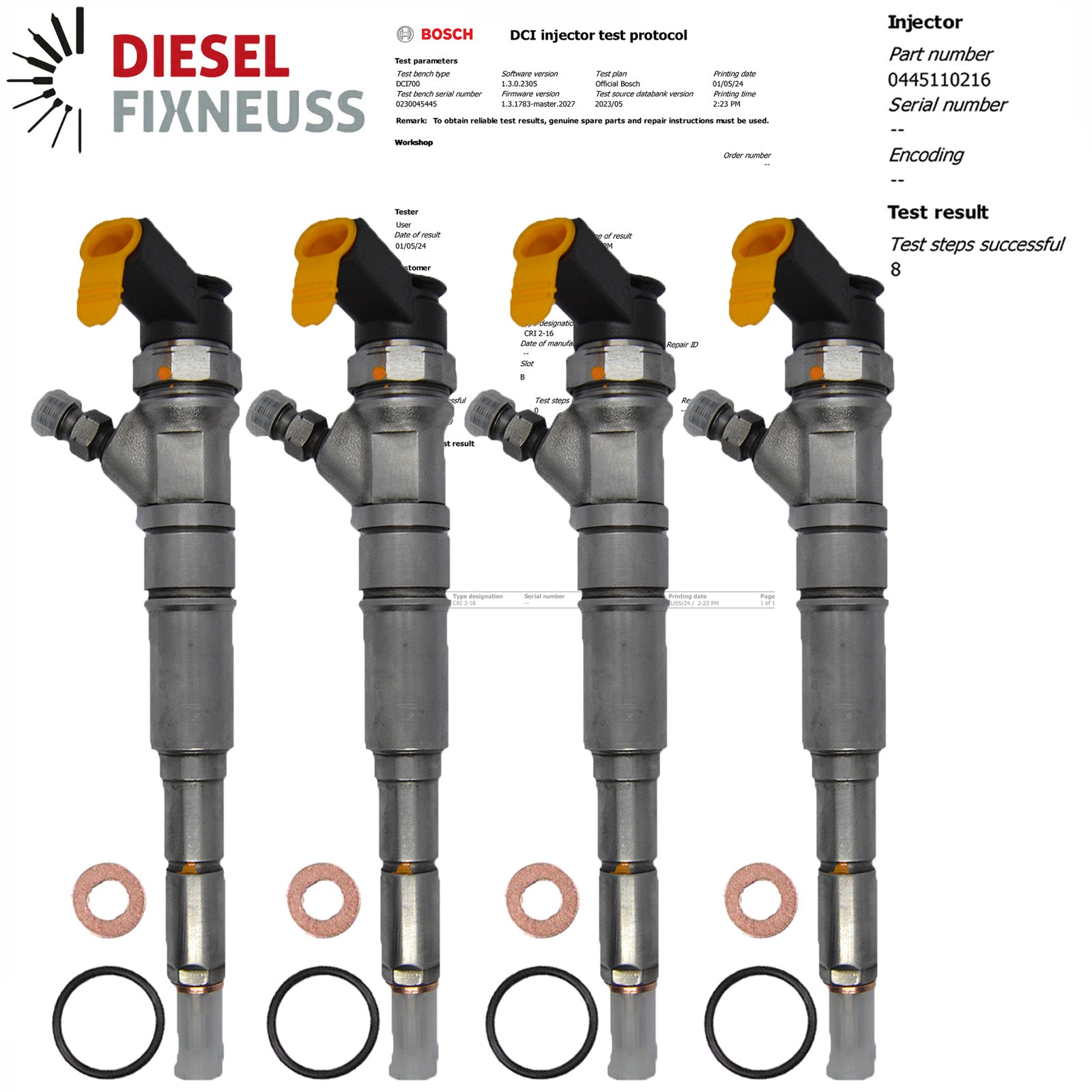 4x Einspritzdüse Injektor BOSCH BMW 0445110216 13537793836 13537794334