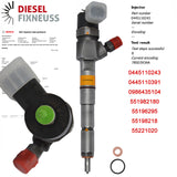 EINSPRITZDÜSE 0445110243 Alfa Romeo 1.9 JTD 1.9 JTDM FIAT 1.9 D MJ 0986435104