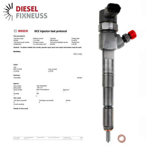 4x 0445110300 Einspritzdüse Injektor Alfa Romeo Fiat Opel Lancia 1.6D 0986435171