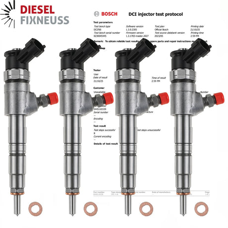 4x PEUGEOT 206 207 Citroen FORD 1.4 HDi TDCi Injektor 0445110339 9687068980