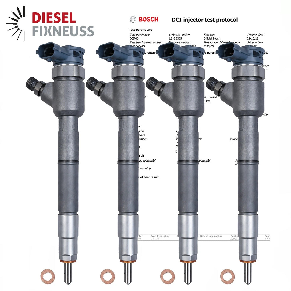 4x Bosch Common-Rail Einspritzdüse 0445110768 – Diesel Injektor