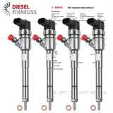 4x 0445110938 Einspritzdüse Injektor Fiat 1.3 D Multijet 0445110937 46337726
