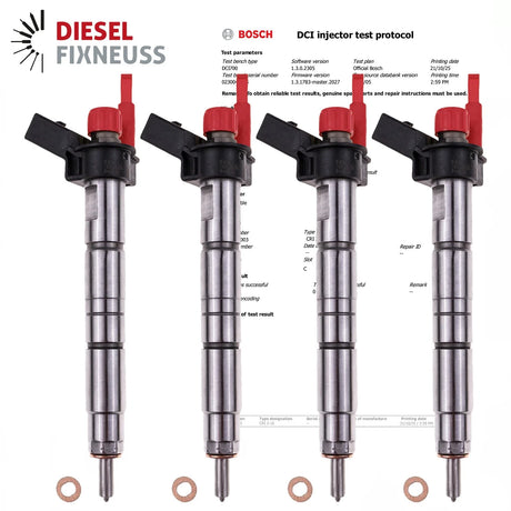 4x EINSPRITZDÜSE Injektor 0445116003 0445116002 VW 2967 cc 180 kW / 245 PS