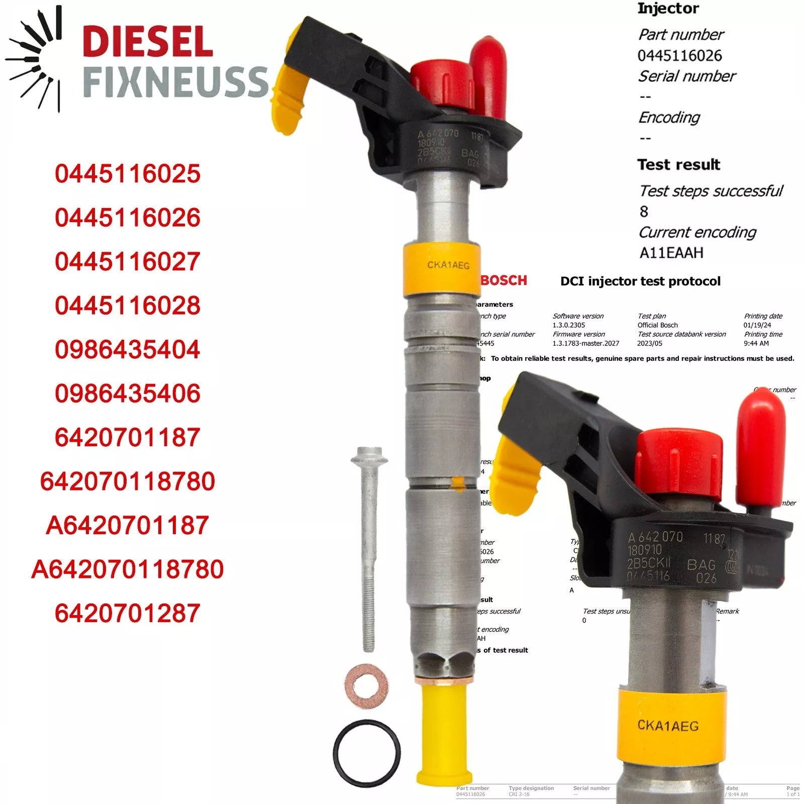 Injektor Einspritzdüse BMW E38 740d M67 180kW 245PS 2354000 0445110028