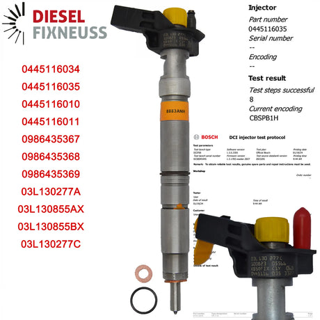 4x Einspritzdüse VW Amarok Multivan V Transporter 2.0 TDI 0445116035 0445116034