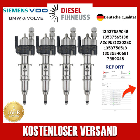 4x Einspritzdüse Einspritzventil 13537585261 13537565138-07 BMW Benzin