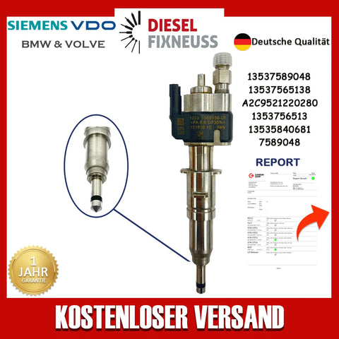 Passt für N43 N53 BMW Benzin Einspritzdüse 13537565138-01 VDO 13537589048