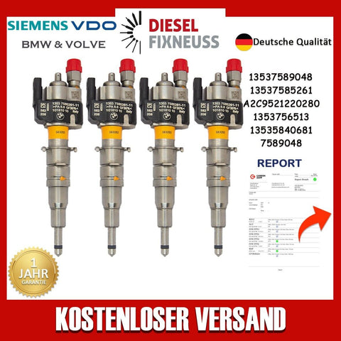 4x Einspritzventil VDO 13537585261-11 13537565138 BMW Benzin