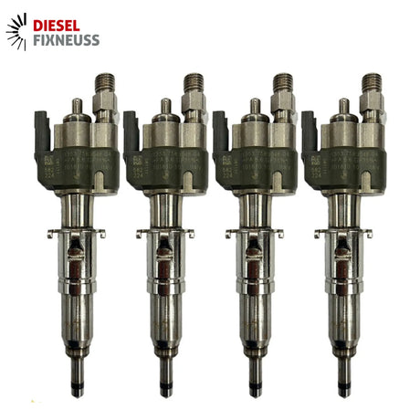 4x Fuel Injector BMW 1/3/5 Series | Part No: 13537589048-04/13537565138 Benzin | Compatible with N45/N43/N53 Engines | Includes Copper Ring, O-Ring, Test Report | 1-Year Unlimited Mileage Warranty