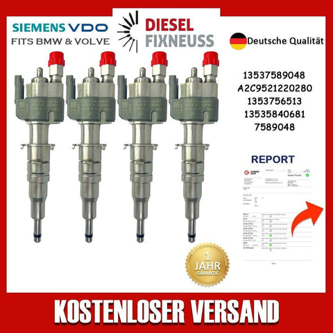 4x Passt für N43 N53 BMW Benzin Einspritzdüse 13537585261 VDO 13537589048-05