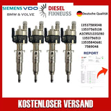 4x Fuel Injector BMW 1/3/5 Series | Part No: 13537589048-06/13537565138 Benzin | Compatible with N45/N43/N53 Engines | Includes Copper Ring, O-Ring, Test Report