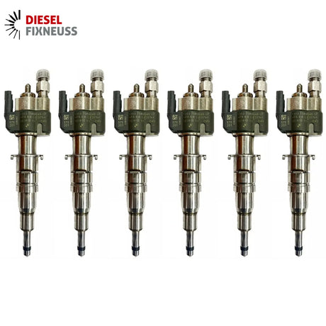 6x Fuel Injector BMW 1/3/5 Series | Part No: 13537589048-07/13537565138 Benzin | Compatible with N45/N43/N53 Engines | Includes Copper Ring, O-Ring, Test Report | 1-Year Unlimited Mileage Warranty