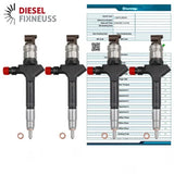 4x Einspritzdüse Injektor Toyota 23670-0R050 1AD-FTV 2,0 Liter D4D 23670-0R030
