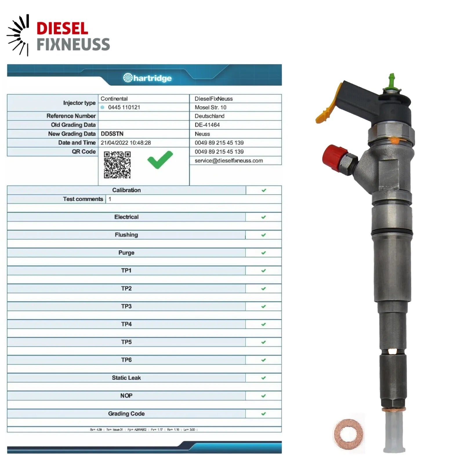 Einspritzdüse Injektor A6130700687-0445110121 Mercedes CDI W203-S203-W210-S210