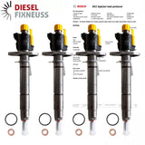 4x Injektor 0445116037 AH4Q9K546BA für LAND ROVER FORD-
