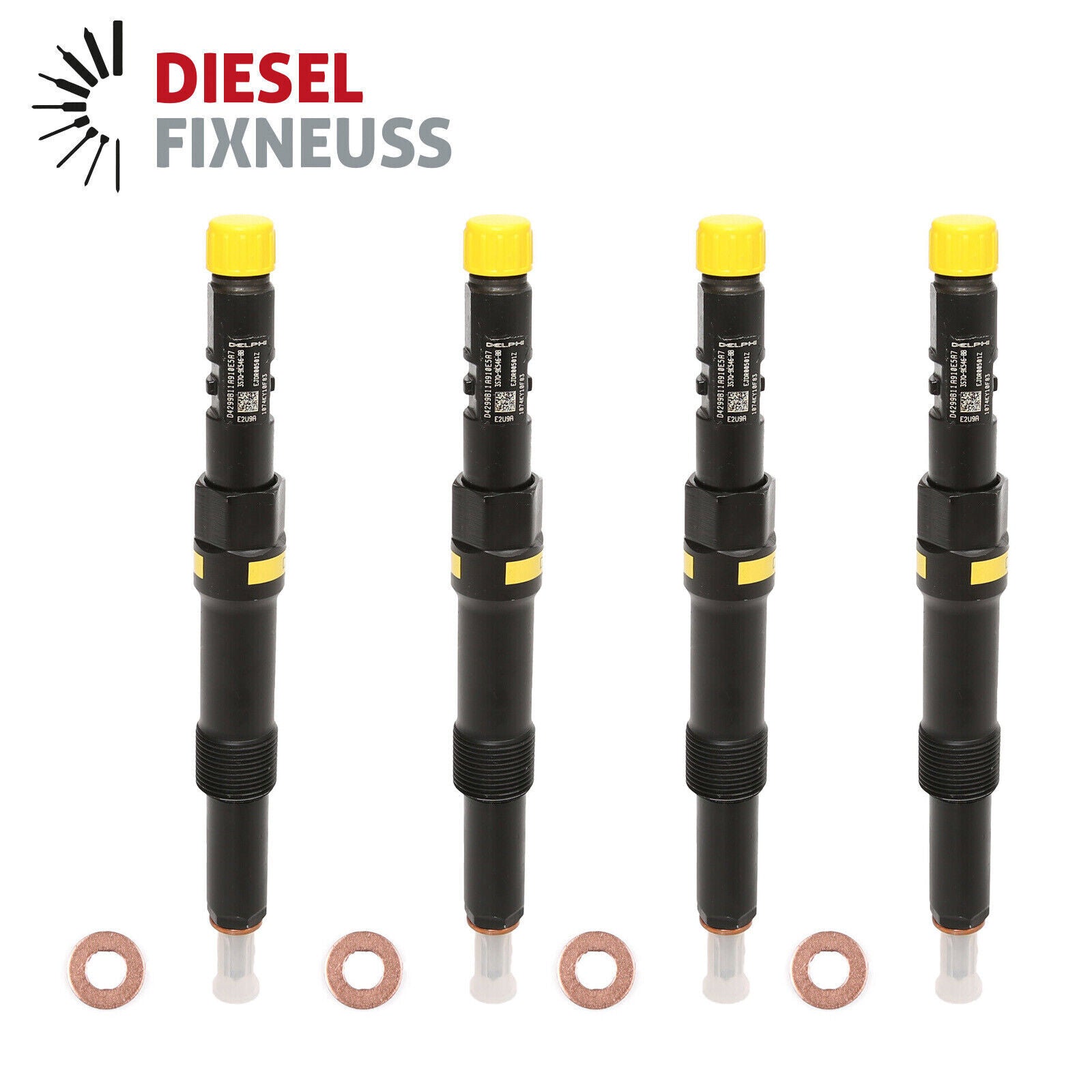 4x DELPHI EINSPRITZDÜSE EINSPRITZVENTIL FÜR FORD MONDEO 3 2.0 TDCi BJ 01-03