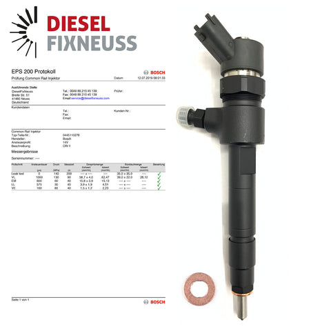 Vauxhall ZAFIRA 1.9 CDTI ESTATE Diesel Fuel Injector 0445110276