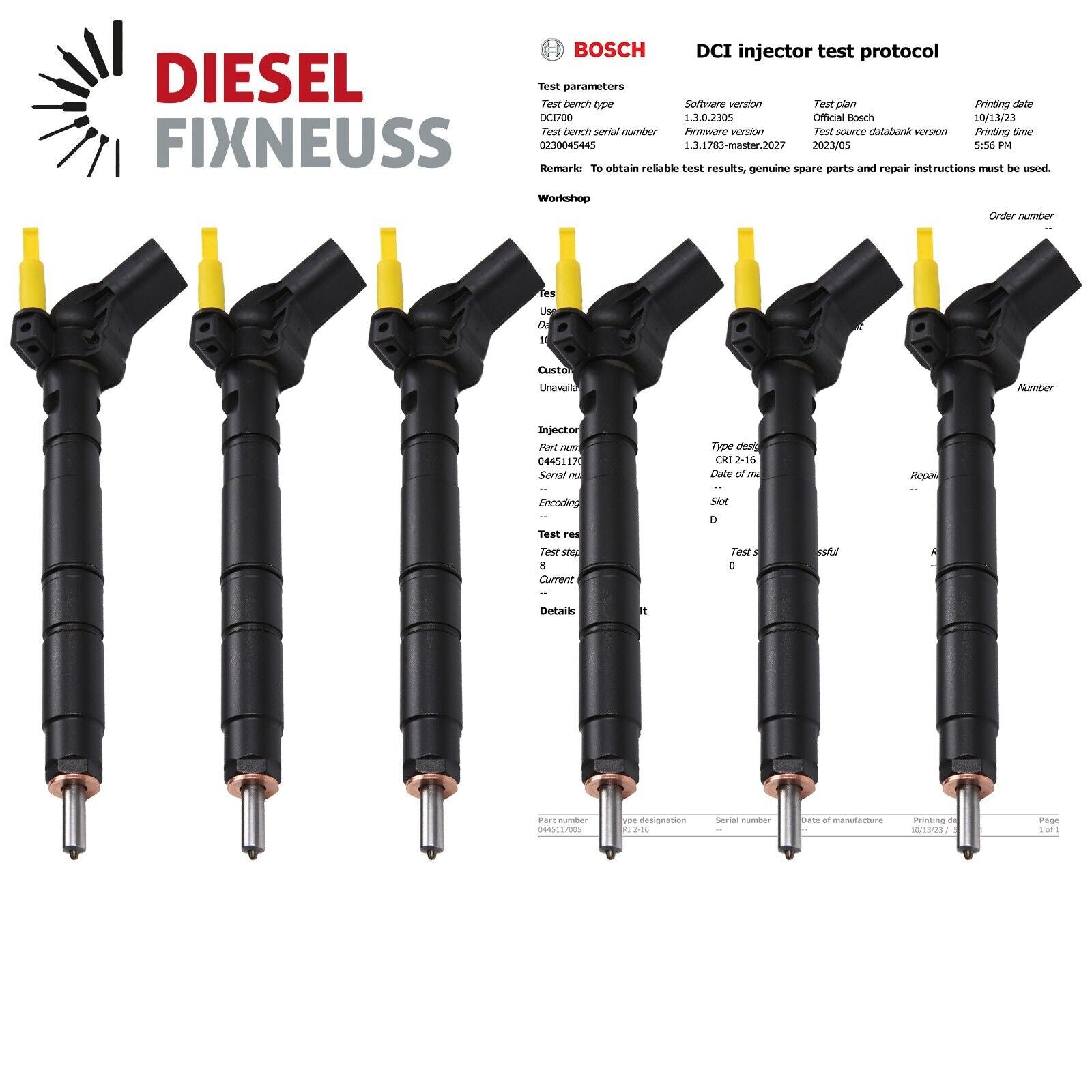 6x Einspritzdüsen Audi A4 A6 Q5 Q7 3,0 TDI 0445117003 057130277AH