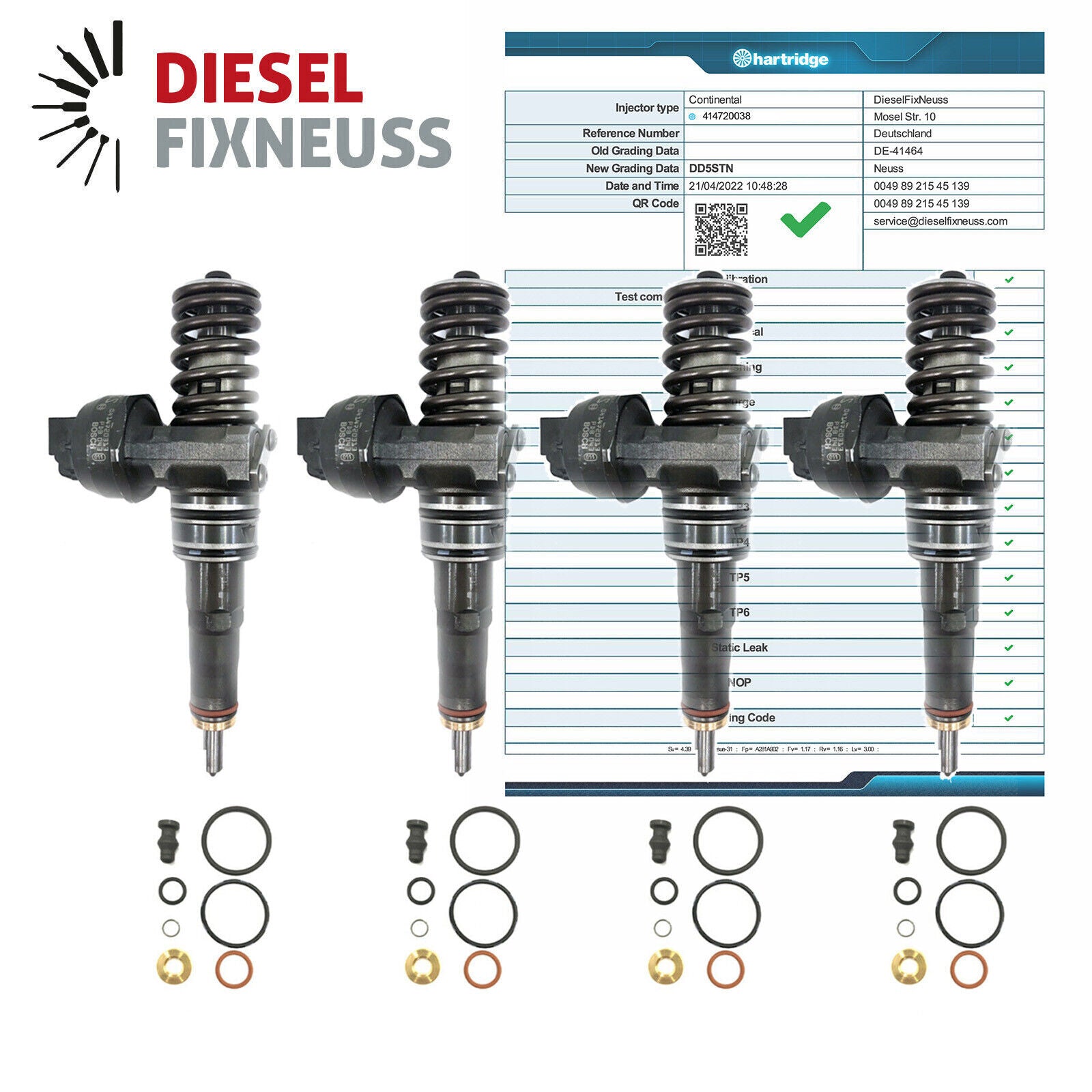 4X FORD GALAXY MK2 SHARAN ALHAMBRA 1.9 TDI INJECTOR BOSCH 0414720038 038130073AK