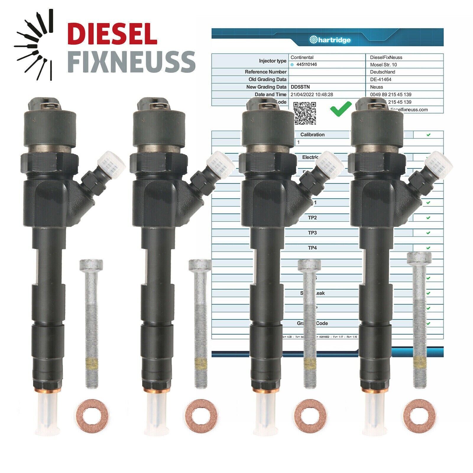 4x Einspritzdüse Bosch Injector 8200238528 0445110021 0986435007 0445110146 