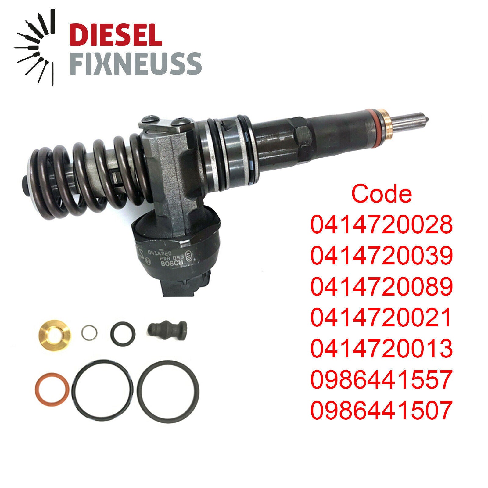 4xEinspritzdüse Injektor PumpeDüse Einheit VW AUDI 1,9 TDI 0414720039 0986441557