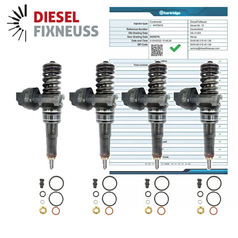 4x BOSCH Pumpe-Düse-Einheit - VW T5 - Tourareg 2.5 TDI - 0414720210 Injektor