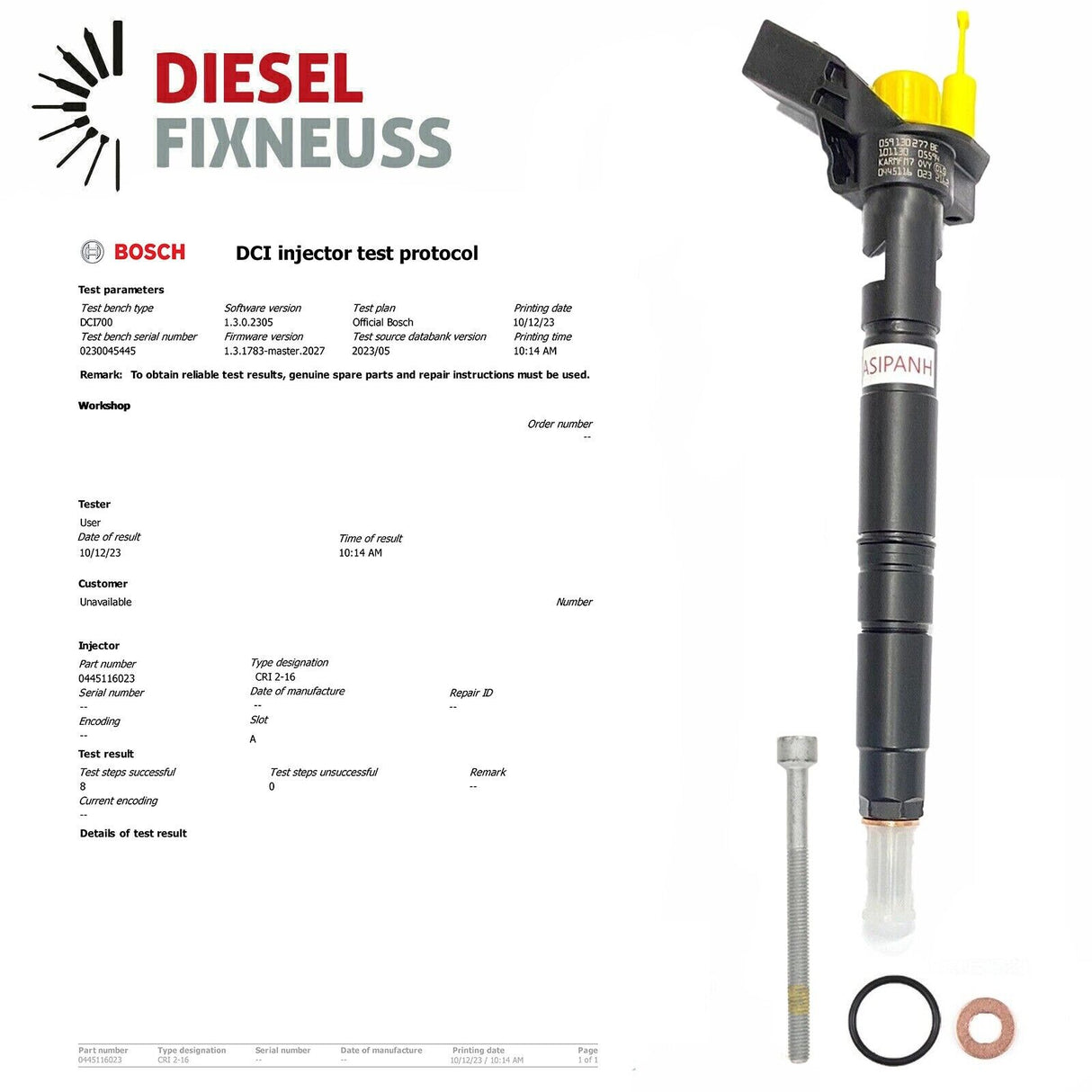 6x Einspritzdüse Injektor 3,0 TDI 059130855FX 0986435379 0445116023 0445116015