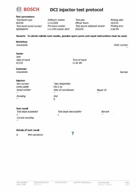 Injecteur Injecteur Injecteur Mercedes CDI 0445110099 A6110701387 A6110701787