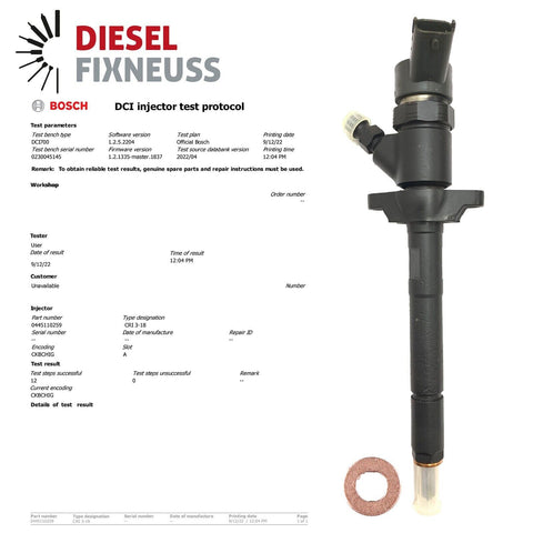 Injecteur Ford Peugeot 80kW 109 Ch 1,6 TDCI HDI 0445110259 Volvo Citroen C3 C4