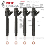 4x Injektor Bosch 0445110258 Hyundai Tucson i30 KIA Ceed Sportage 2.0 CRDi
