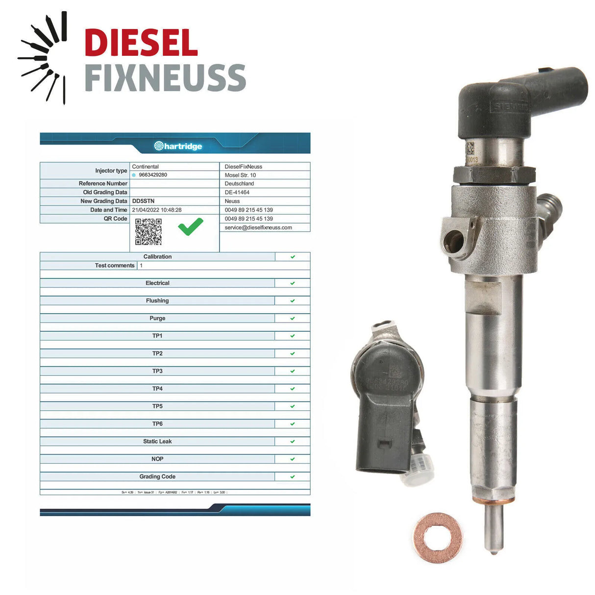 INJEKTOR 9663429280 5WS40149-Z A2C59511612 SIEMENS CITROEN PEUGEOT 1.4 HDi FORD
