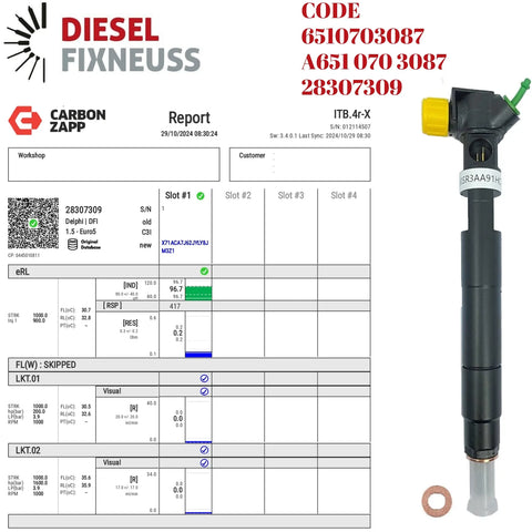 Einspritzdüse MERCEDES SPRINTER W906 313 CDI 2.1 OM651 A6510703087 28307309