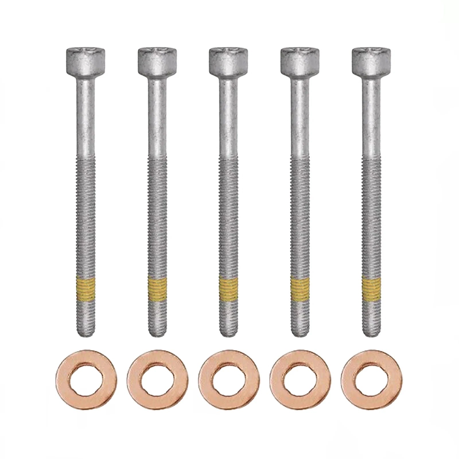 5x Zylinderschraube und 15×7.15×3.0 mm Dichtringe Einspritzdüse für Mercedes