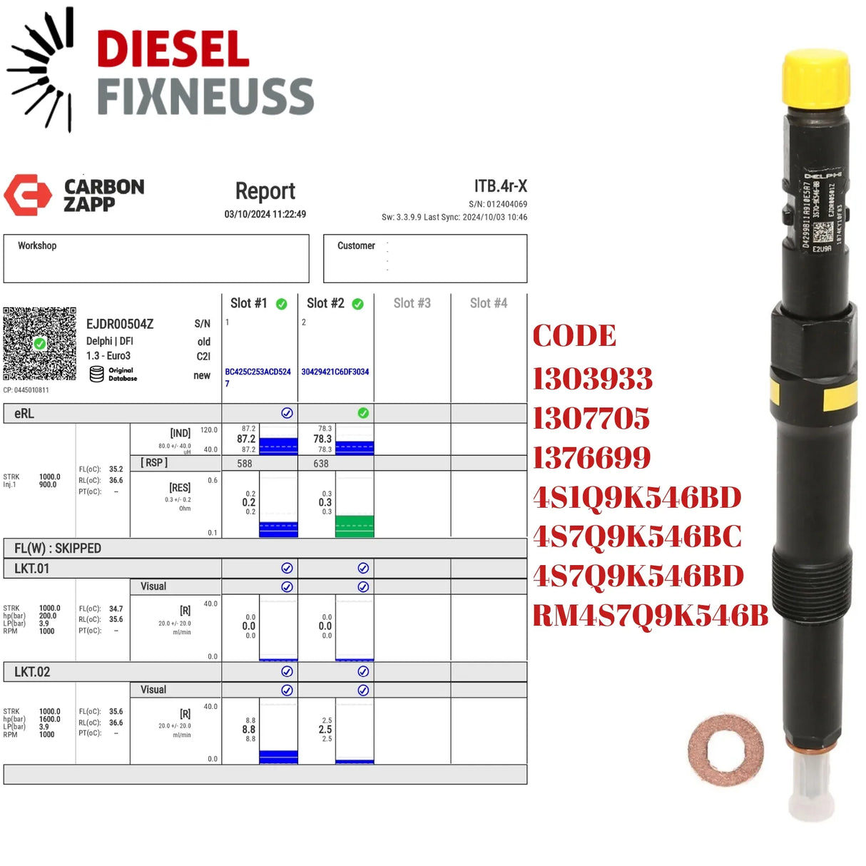 EINSPRITZDÜSE FORD MONDEO JAGUAR X TYPE 2.0 DIESEL Injektor EJDR00504Z