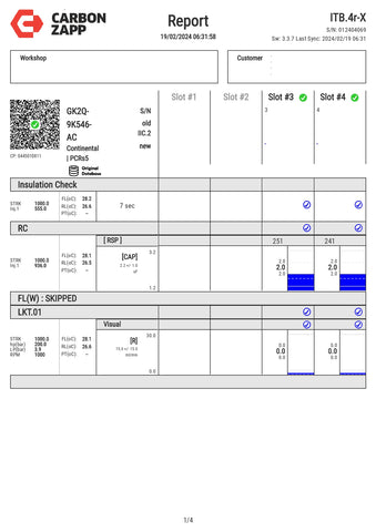 Diesel GK2Q-9K546-AC Denso Injector Report on Carbon Zapp Test Machine