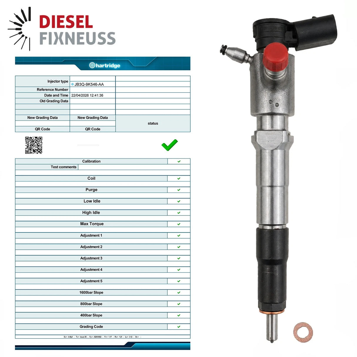 Einspritzdüse 2.0 TDCi Ford Ranger Transit Custom JB3Q-9K546-AA 2215551