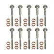 10x Dehnschrauben WHT003187 und 13×7.7×2.5 mm Kupferdichtring 1.6 TDI