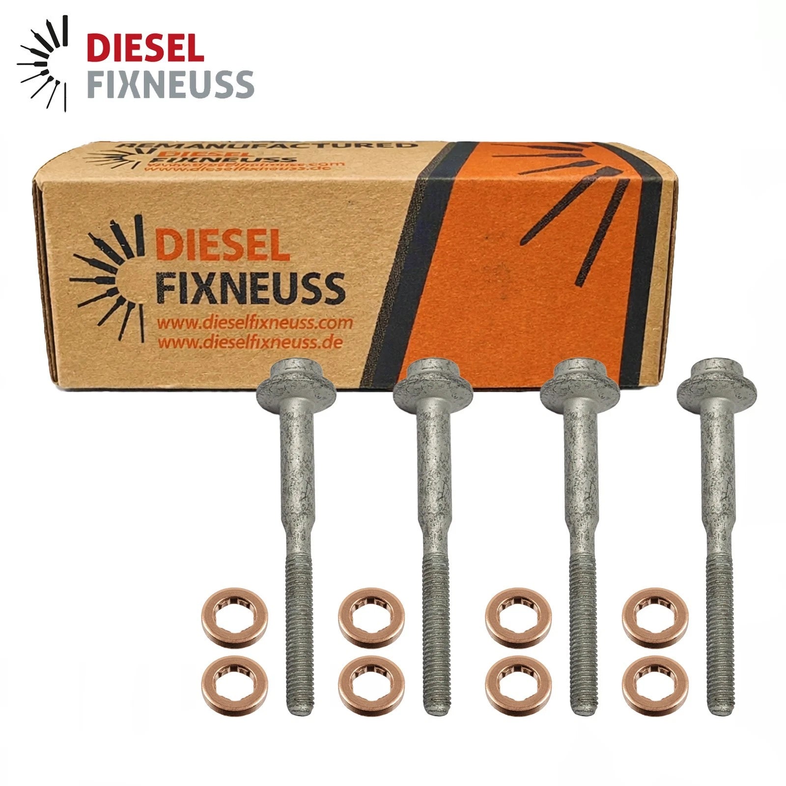 4x Dehnschrauben WHT003187 und 13×7.7×2.5 mm Kupferdichtring 1.6 TDI