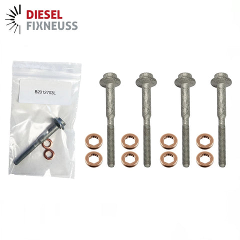 4x Dehnschrauben WHT003187 und 13×7.7×2.5 mm Kupferdichtring 1.6 TDI